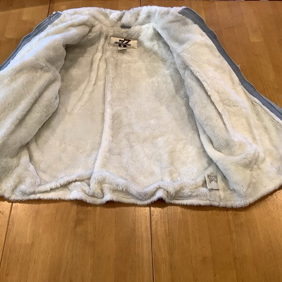 Seventy Seven 77 Blue Genuine Leather Suede Coat Sz Small Soft Lining Y2K READ - Picture 2 of 15